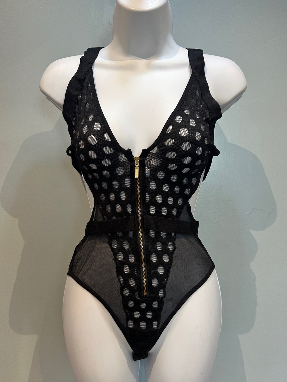 Mapale Black Polka Dot Lingerie Small/Medium New with Tags